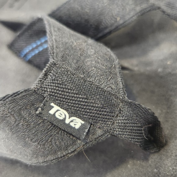 Teva Womens Mush Mandalyn Wedge 2 Black Thong Sandals Size 8 Slip On Shoes - Picture 2 of 9